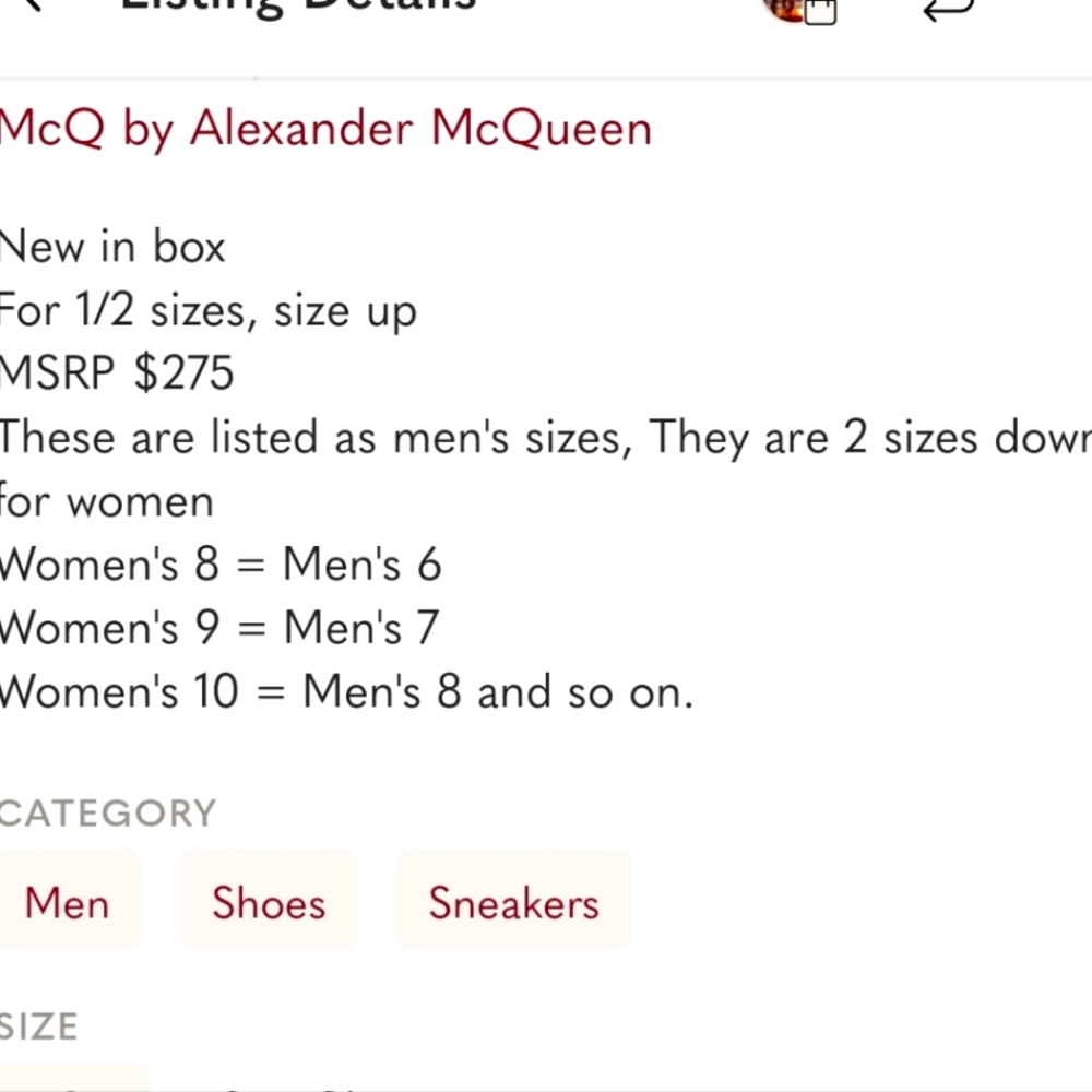 MCQ By Alexander McQueen Swarm Swallow Vulcanized High Top unisex NEW AUTHENTIC - Picture 9 of 15